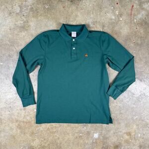 Brooks Brothers Men’s Small Long Sleeve Performance Polo Green Supima Cotton